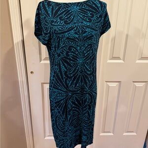 Chico's Travelers Dress teal black